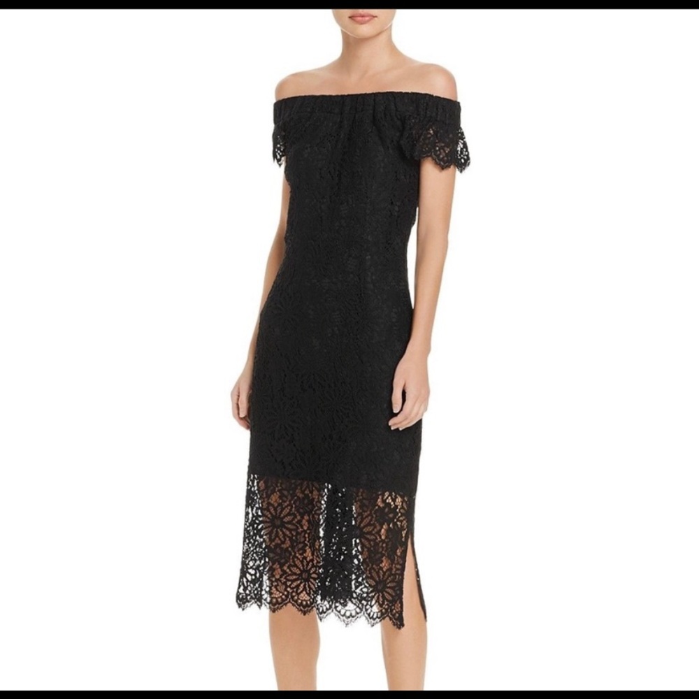 NWT! Nanette Lepore black lace dress
